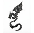 Écusson Brodé Dragon Noir – Style Gothique