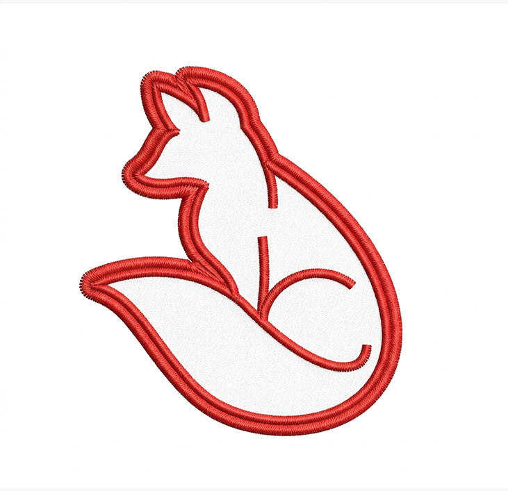 Design Broderie Machine "Renard Stylisé" (Linework)